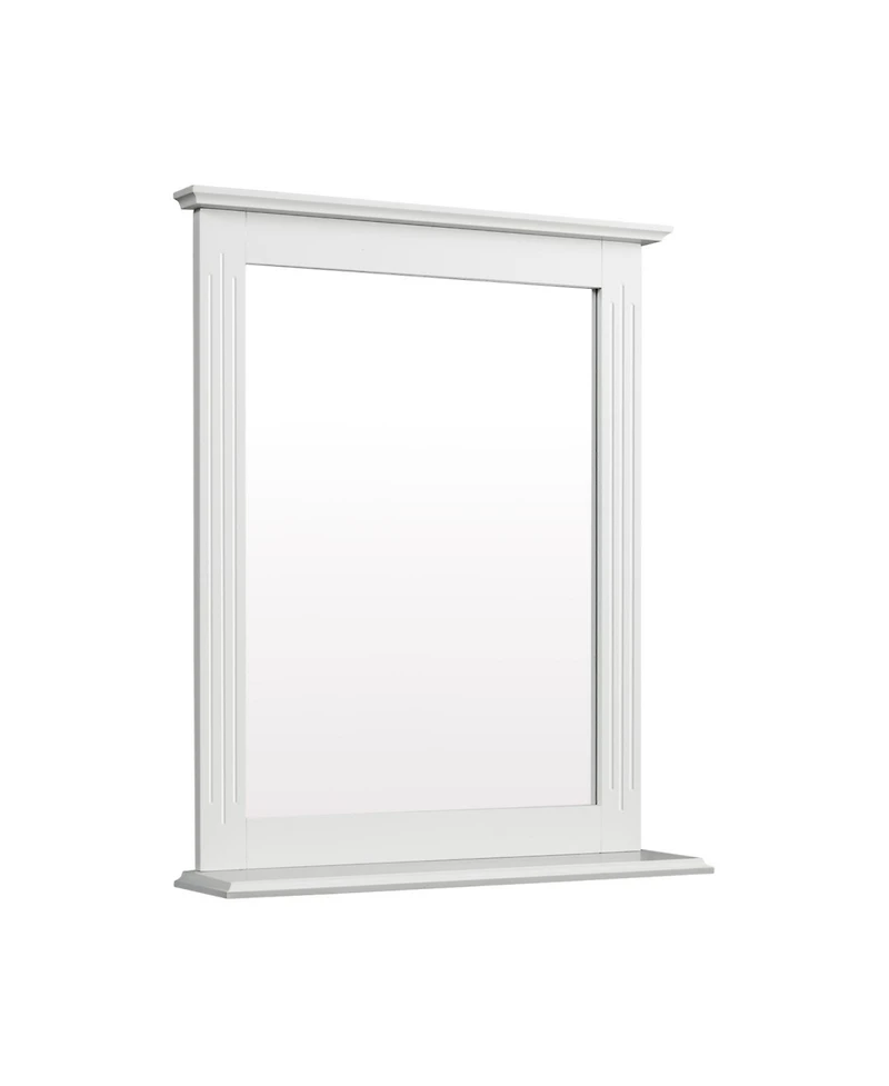 Wall-Mounted Multipurpose Vanity Mirror with Shelf-White