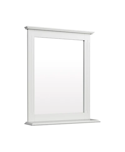 Wall-Mounted Multipurpose Vanity Mirror with Shelf-White