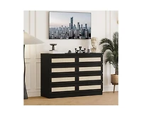 gaomon Dresser for Bedroom with 4 Drawer Dresser, Chest of Drawer with Metal Handle, Sturdy Frame Modern Bedroom Furniture, Wood Dressers with Drawers