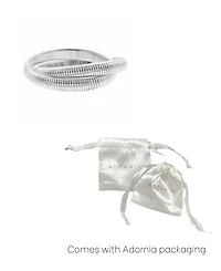 Adornia Silver 2-Layer Omega Chain Bracelet