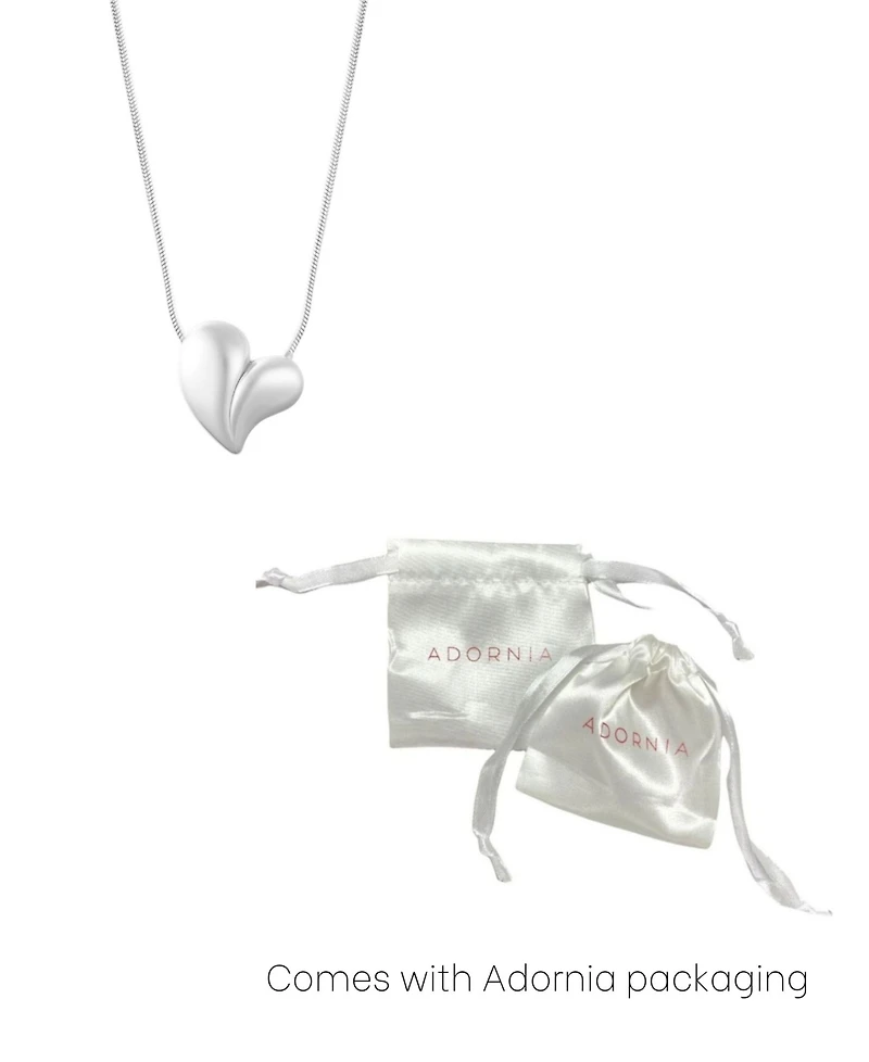 Adornia Gold Tarnish Resistant Adjustable Oversized Puffy Heart Necklace