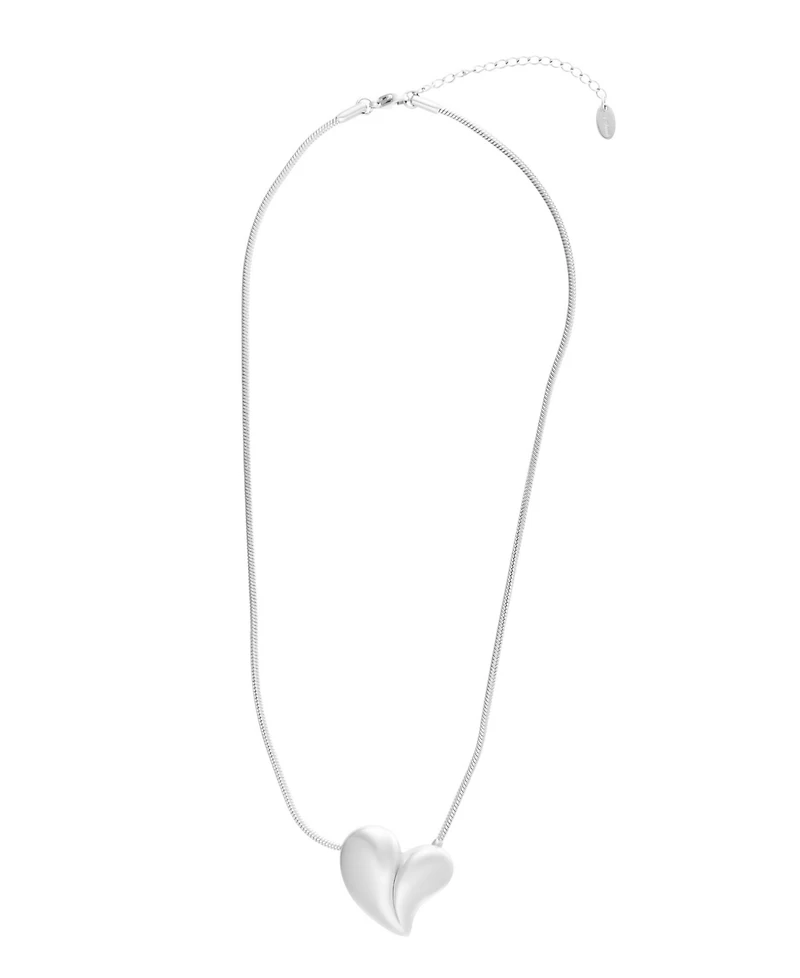 Adornia Gold Tarnish Resistant Adjustable Oversized Puffy Heart Necklace