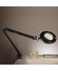 Brightech Lightview Pro 33 in. Dimmable Magnifying Led Desk Clamp Lamp (2.25X)