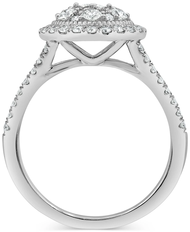 Diamond Multi Halo Engagement Ring (1 ct. t.w.) in 14k White Gold