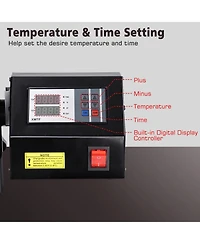 5 1/2" x 3" Digital Hat Cap Heat Press Machine Sublimation Transfer Steel Frame Swing Away