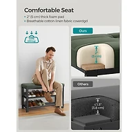 Slickblue Entryway Shoe Storage Bench with Cushion