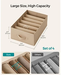 6-Grid Wardrobe Clothes Organizer for Neat and Space-Saving Storage