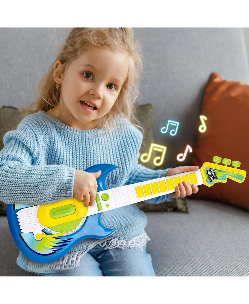 Contixo Pink Kids Guitar and Microphone Set - Adjustable Stand