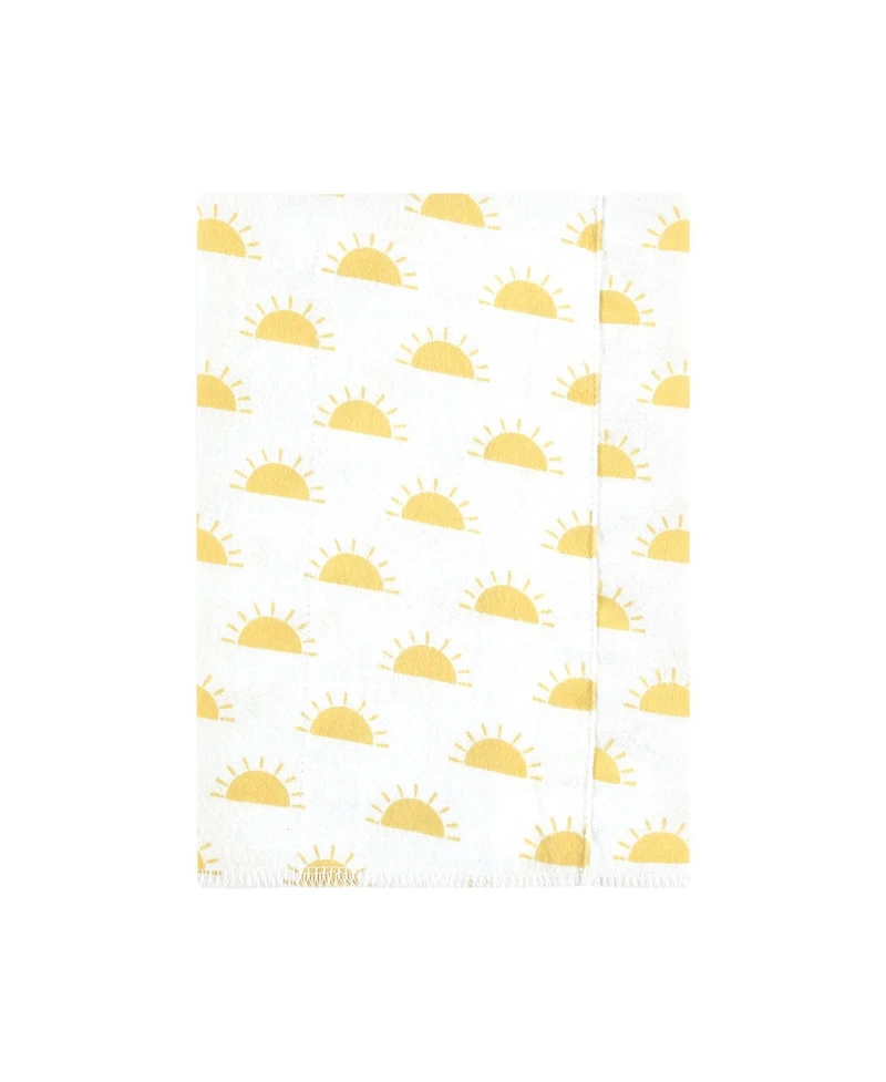 Hudson Baby Unisex Gentle 4-Pack Cotton-Poly Flannel Burp Cloths