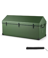 Sugift Waterproof Outdoor Storage Box with Ventilated Window Adjustable Snap