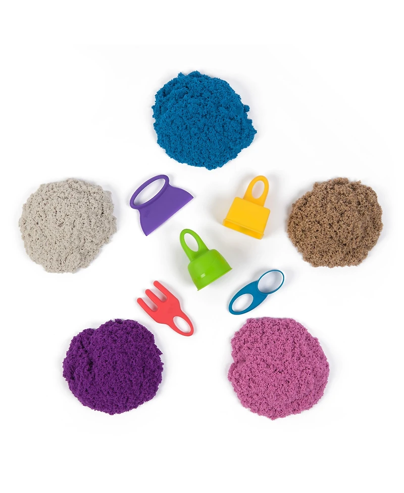 Kinetic Sand, Variety Case with Beach Sensory Toys