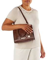 Brahmin Anywhere Convertible Melbourne Embossed Leather Satchel