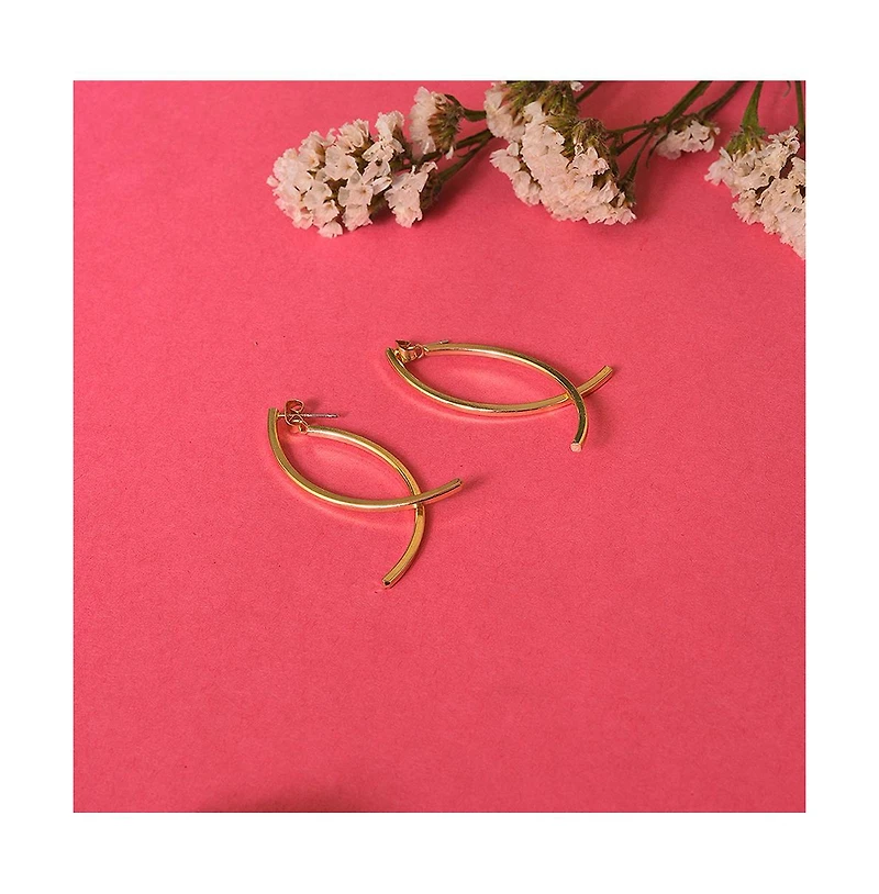 Sohi Women's Lined Drop Earrings