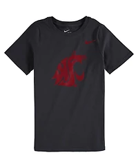 Nike Big Boys and Girls Anthracite Washington State Cougars Cotton Logo T-Shirt