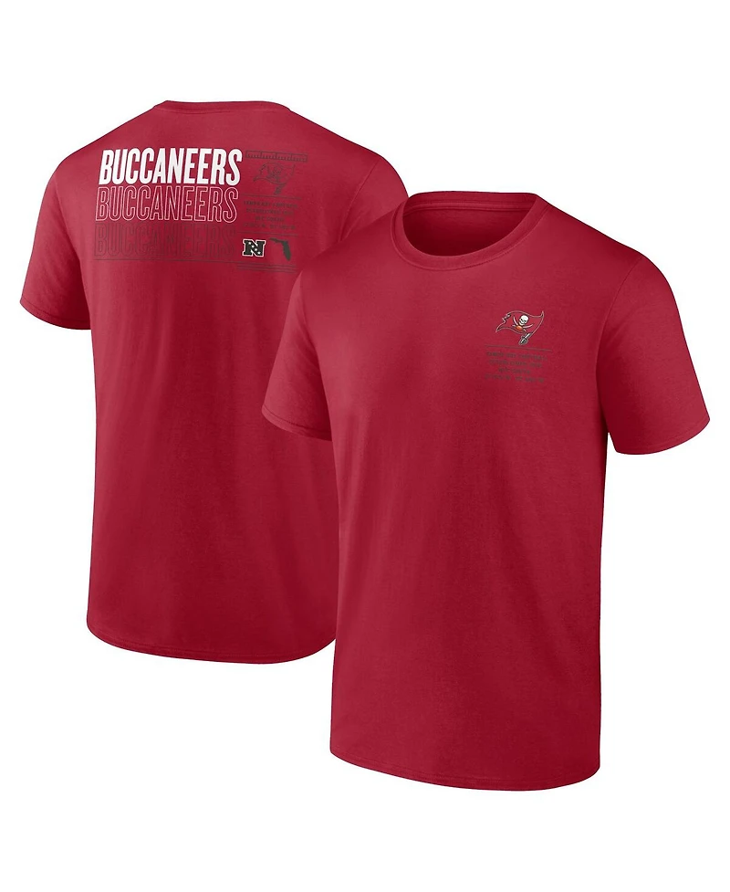 Fanatics Men's Red Tampa Bay Buccaneers Repeat Stats T-Shirt