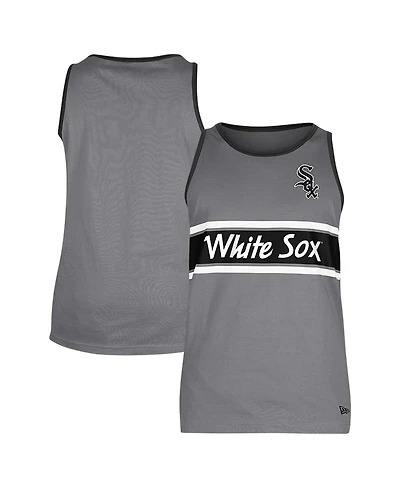 New Era Men's Gray Chicago White Sox Jersey Ringer Tank Top