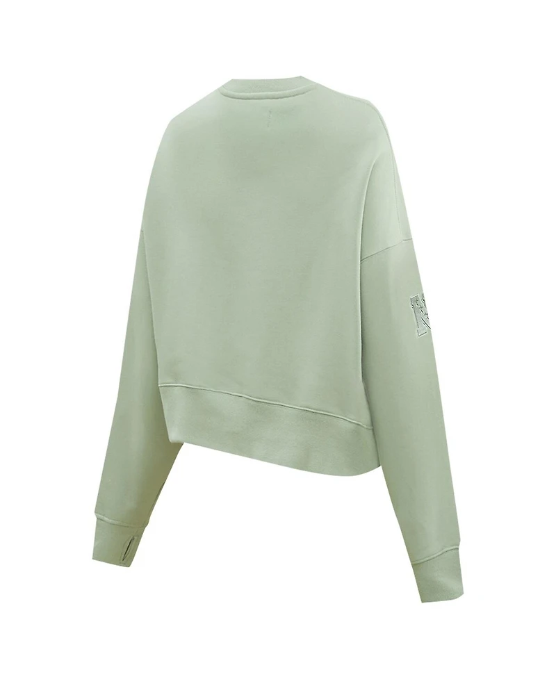 Pro Standard Women's Light Green New York Giants Neutral Pullover Sweatshirt