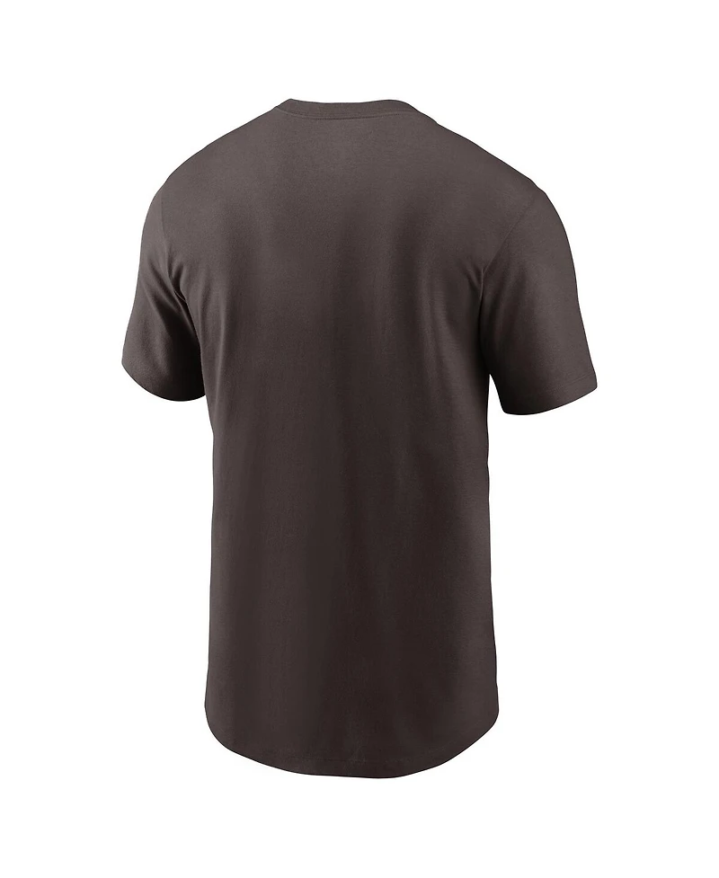 Nike Men's Brown Cleveland Browns Rewind Logo Essential T-Shirt