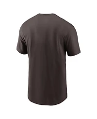 Nike Men's Brown Cleveland Browns Rewind Logo Essential T-Shirt