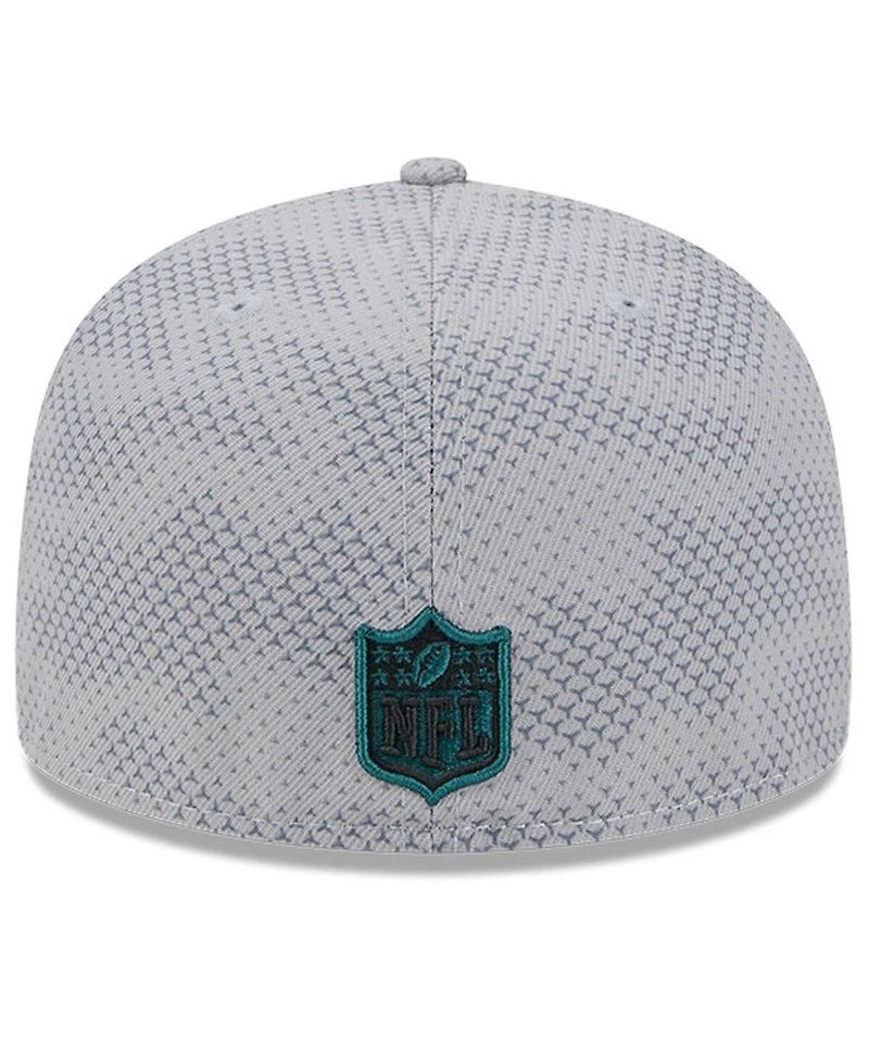 New Era Men's Gray Philadelphia Eagles 2024 Sideline 59FIFTY Fitted Hat