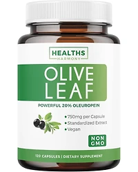 Olive Leaf Extract Capsules, Cardiovascular and Immune Health, Health's Harmony, 120ct