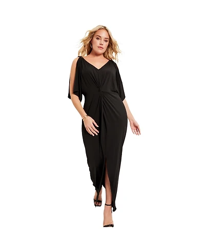 June + Vie Plus Twist-Front Dress