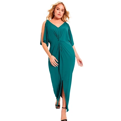 June + Vie Plus Twist-Front Dress