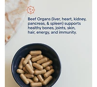 Trace Minerals Beef Organ, 600mg - Bone & Energy Health Support Supplement - Nutritional Supplement Aids Healthy Organs