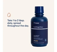 Trace Minerals Liquid Cal/Mag/Zinc - Dietary Supplement with Zinc, Calcium & Magnesium - Liquid Mineral Supplement for Heart & Bone Health
