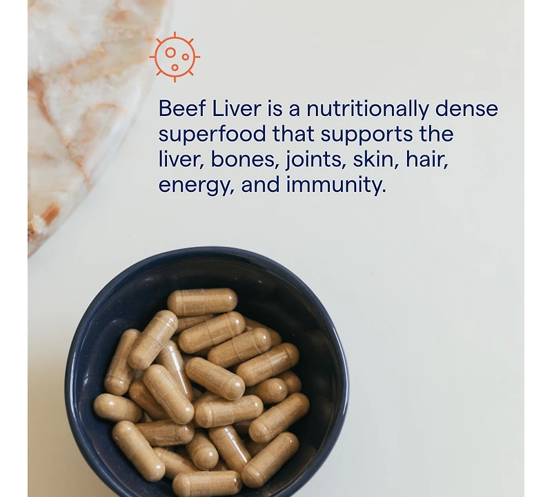 Trace Minerals Beef Liver, 500mg - Bone Health & Energy Support Supplement - Nutritional Supplement Aids Healthy Skin & Immunity