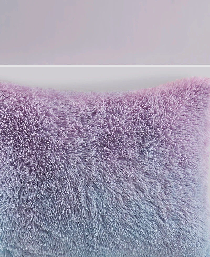 Intelligent Design Primrose Ombre Shaggy Faux Fur -Pc. Duvet Cover Set