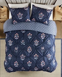 Madison Park Marfa Pintuck 3-Pc. Duvet Cover Set, Full/Queen