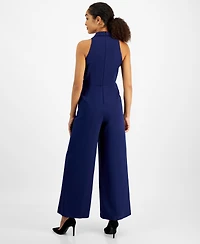 julia jordan Women's Notched-Collar Jumpsuit