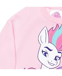 My Little Pony Toddler Girls Sunny Pipp Zipp Fleece Pullover Sweatshirt Legging Set Toddler|Child