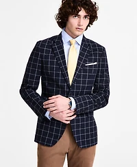 Nautica Men's Cotton & Linen Printed Modern-Fit Sport Coat