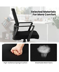 Sugift Ergonomic Desk Chair with Lumbar Support and Rocking Function