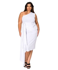 L I V D Plus Esme Front Draped Sash Dress