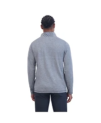 Ben Sherman Men's Seamless Knit Quarter Zip Sweatshirt