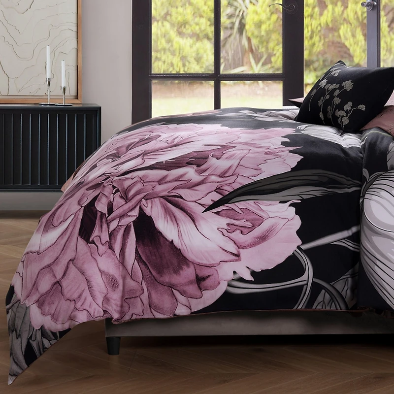 Bebejan Midnight Meadow Bedding 100% Cotton 5 Piece King Size Reversible Comforter Set