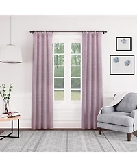 Chanasya Premium 2-Panel Embossed Leaf Textured Curtains - Back Tab, Ring Tab for Windows Living Room Bedroom