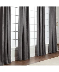 Chanasya Premium 2-Panel Embossed Leaf Textured Curtains - Back Tab, Ring Tab for Windows Living Room Bedroom