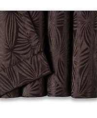 Chanasya Premium 2-Panel Embossed Leaf Textured Curtains - Back Tab, Ring Tab for Windows Living Room Bedroom