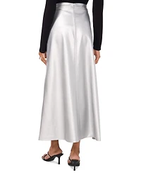 Vince Camuto Women's Faux-Leather Seamed Maxi Skirt