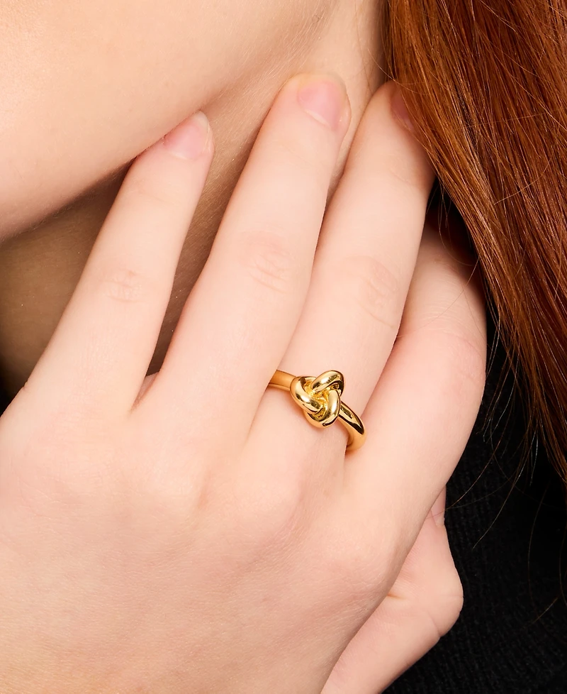 Kate Spade New York Gold-Tone Double Knot Accent Ring