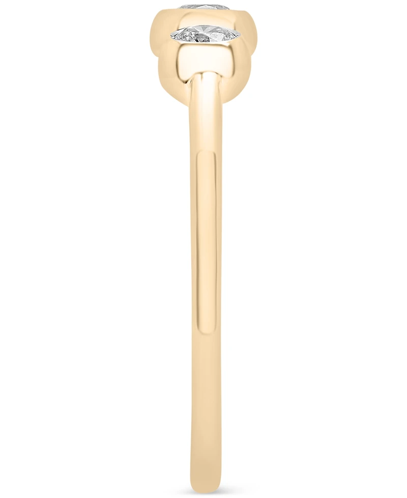 Wrapped Diamond Triple Bezel Ring (1/4 ct. t.w.) 10k Gold or White Gold, Created for Macy's