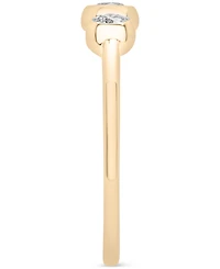 Wrapped Diamond Triple Bezel Ring (1/4 ct. t.w.) 10k Gold or White Gold, Created for Macy's