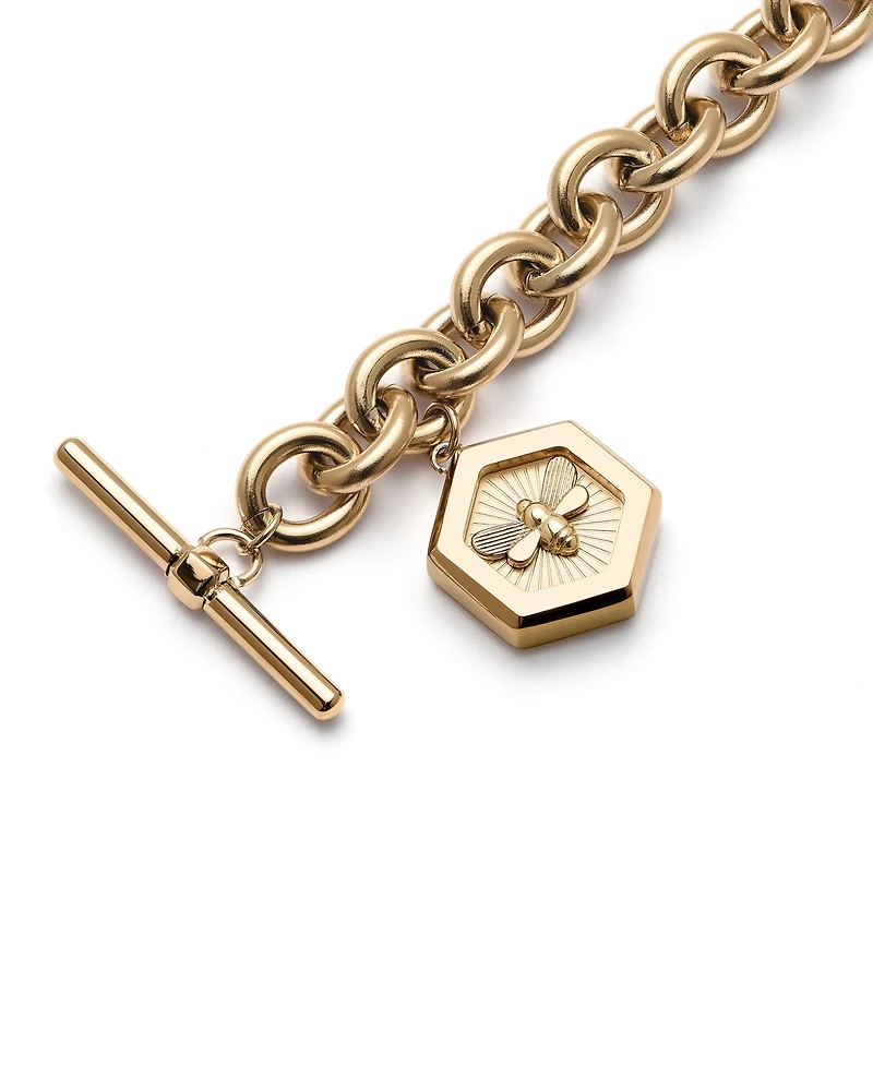 Olivia Burton Women's Minima Bee Gold-Plated Toggle Bracelet