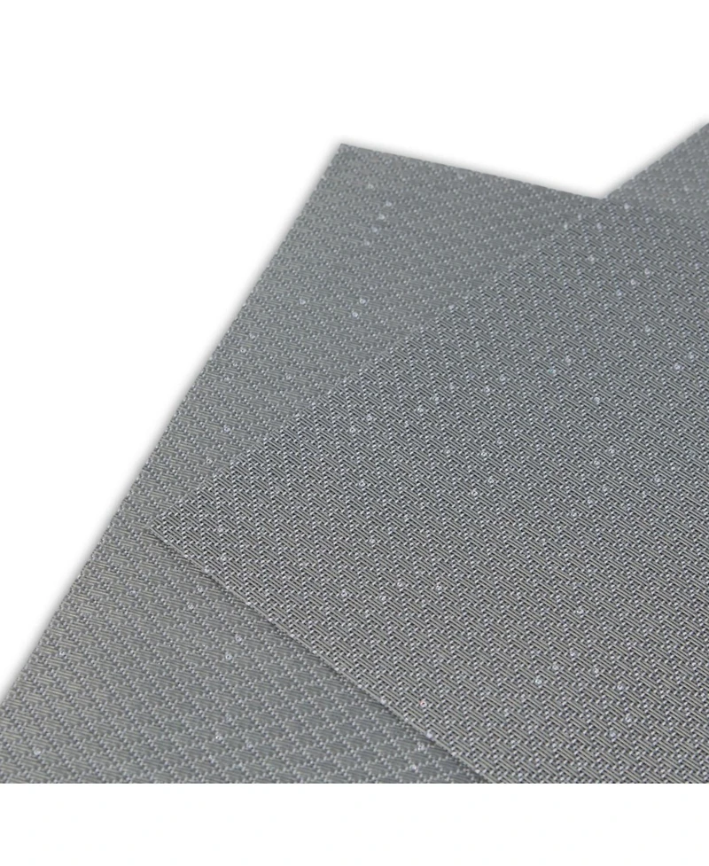 Dainty Home Sparkles Texteline Outdoor Dining Set Textured Design Reversible 12" x 18" Rectangular Placemats Set of 6