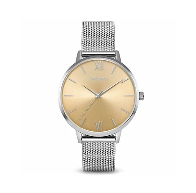 Vincero Women's Gold Eros Mesh Men's Watch with Milanese Band and Mineral Crystal