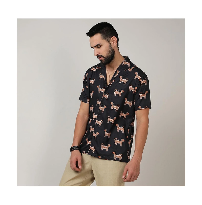 Men's Midnight Black Tiger Shirt